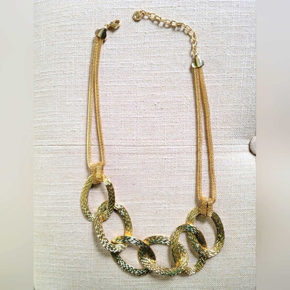 Michael Kors Gold Link Statement Necklace